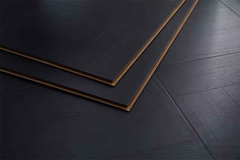 Black Fishbone Puzzle Laminate Flooring